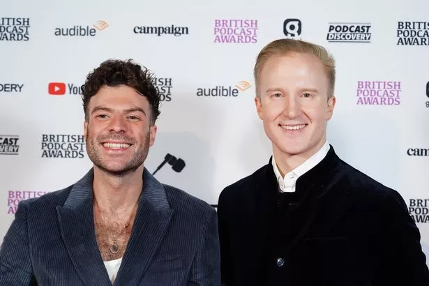 Jordan North (left) and William Hanson during the British Podcast Awards 2024