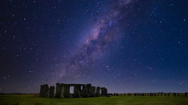 Stonehenge Milky Way night sky